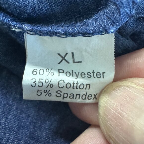 Afro Graphic Smoking Design Navy Blue T-Shirt XL 60% Polyester 35% Cotton 5% Spa - Picture 3 of 7